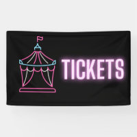 Panneau de tente Neon Circus en vinyle intérieur