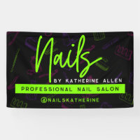 Panneau du salon Neon Green Nails
