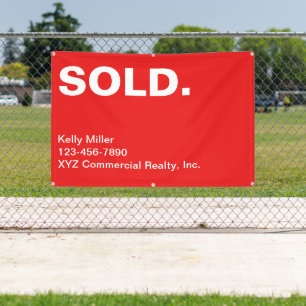 Banderoles Panneau VENDU personnalisé Marketing immobilier co