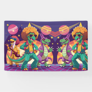 Banderoles Panneaux de mousse Dinosaur Disco