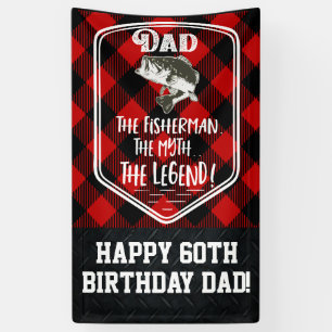 Banderoles Papa d'anniversaire de pêche de père la légende