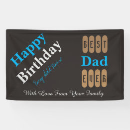 Banderoles Papa de joyeux anniversaire