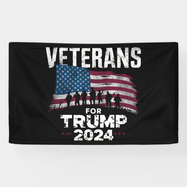 Banderoles Papa Grand-Père Anciens Combattants Pour Trump 202 (Horizontal)