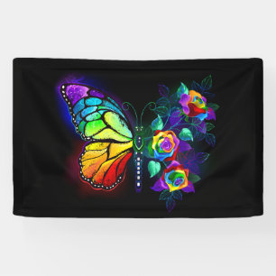 Banderoles Papillon arc-en-ciel