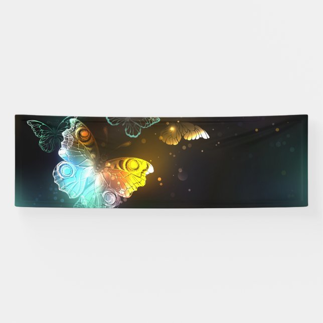 Banderoles Papillon lumineux et papillons de nuit (Horizontal)