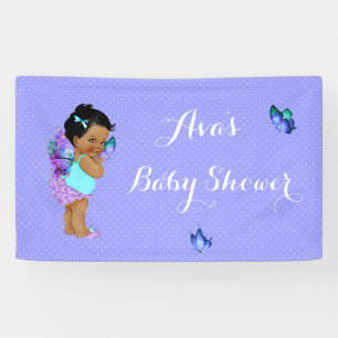 Banderoles Papillon Princesse Bébé Fille Violet Lavande