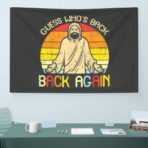 Banderoles Pâques Jésus devine qui est de retour religieux ch