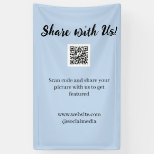 Banderoles Partagez votre photo scannez le code QR ajoutez un