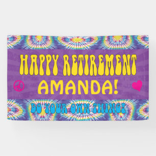 Banderoles Parti de retraite Hippie Retro Tie Dye