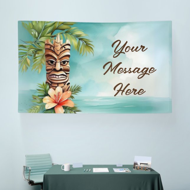 Banderoles Parti Tropical Tiki (Salon professionnel)