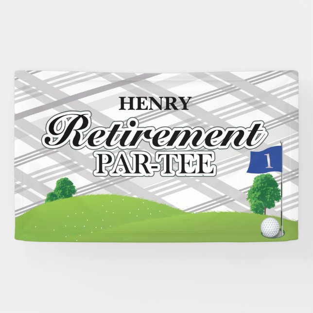 Banderoles Partie de retraite de golf (Horizontal)