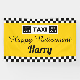 Banderoles Partie de retraite heureuse pour chauffeur de taxi
