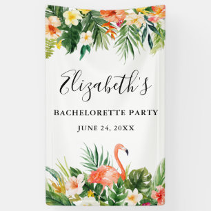 Banderoles Partie florale de corail tropicale de Bachelorette