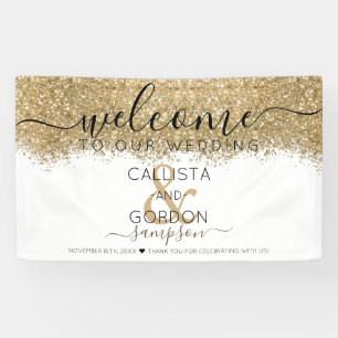 Banderoles Parties scintillant blanche de luxe Confetti Maria