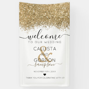 Banderoles Parties scintillant blanche de luxe Confetti Maria
