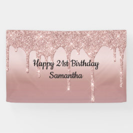 Banderoles Parties scintillant de séchage en or rose pâle Per