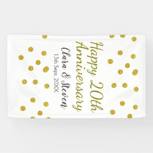 Banderoles Parties scintillant Golden dots heureux mariage du