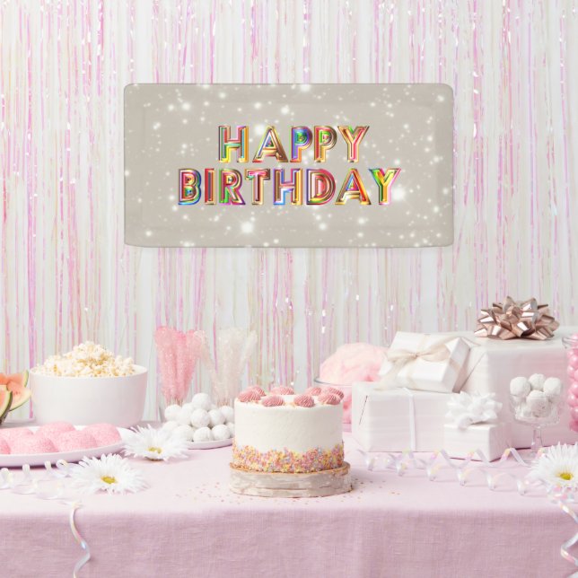 Banderoles Parties scintillant Joyeux anniversaire (Fête)