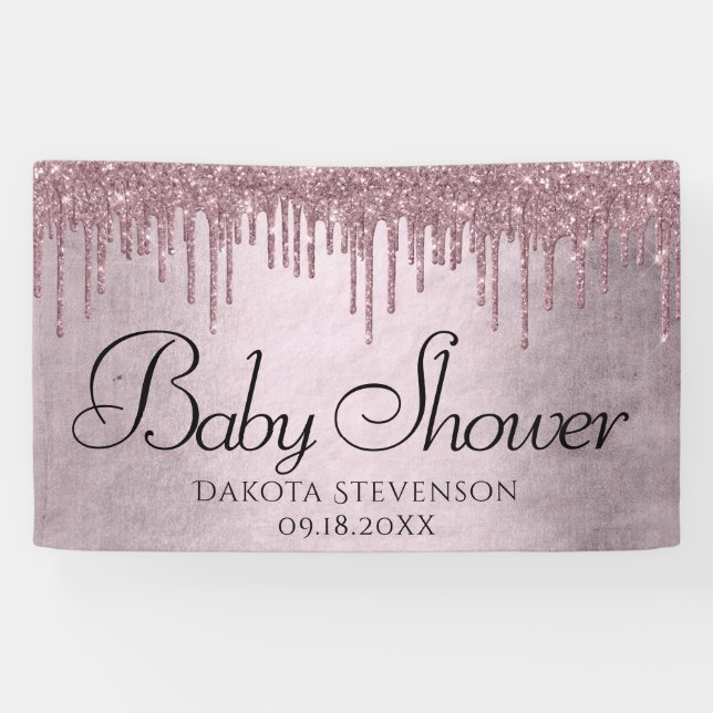 Banderoles Parties scintillant Mauve de dérive | Douche en fo (Horizontal)