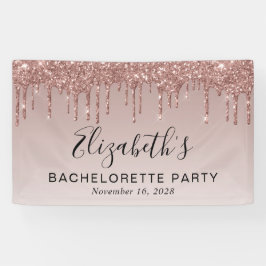Banderoles Parties scintillant or Rose Bachelorette