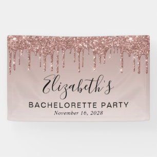 Banderoles Parties scintillant or Rose Bachelorette