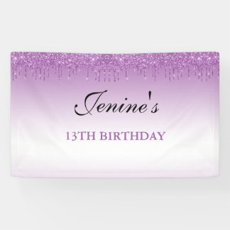 Banderoles Parties scintillant personnalisée de la goutte vio