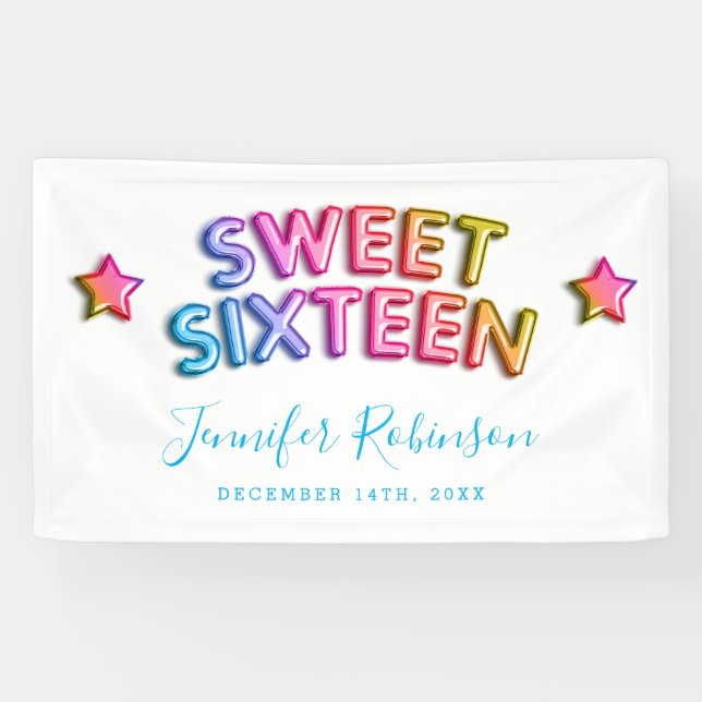 Banderoles Parties scintillantes bienvenues de ballons (Horizontal)