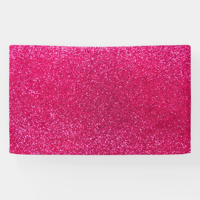 Banderoles Parties scintillantes de rose rose (Horizontal)