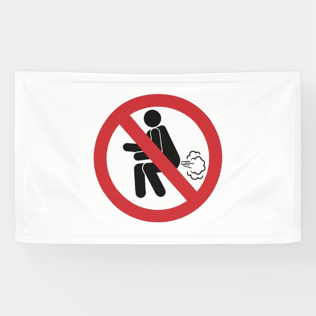 Banderoles PAS de pets ⚠ Panneau de toilettes thaïlandais drô (Horizontal)