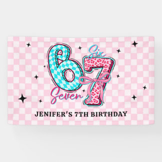 Banderoles Pastel 67 Six Seven Girl Birthday Party