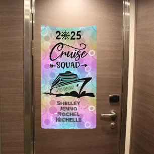 Banderoles Pastel Bubbles Croisière Squad Croisière Porte de