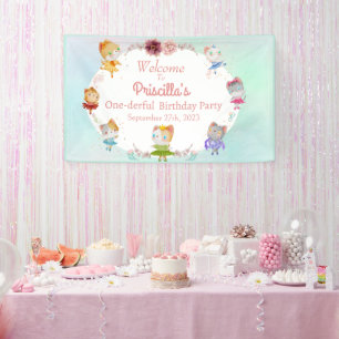 Banderoles Pastel Green All Ballerina Chat Anniversaire de en