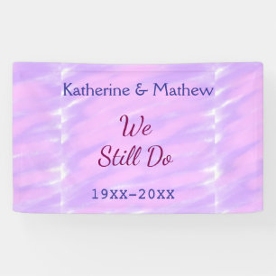 Banderoles Pastel rose violet Vow renouvellement anniversaire