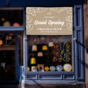 Banderoles Pâtisserie Boulangerie d'affaires Grand Modèle d'o