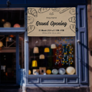 Banderoles Pâtisserie Boulangerie d'affaires Grand Modèle d'o