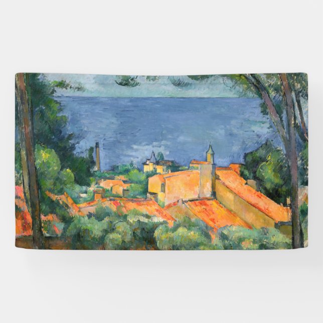 Banderoles Paul Cezanne - Estaque aux toits rouges (Horizontal)