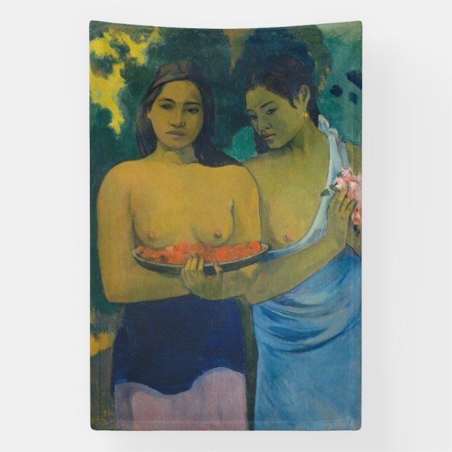 Banderoles Paul Gauguin - Deux femmes tahitiennes (Verticale)