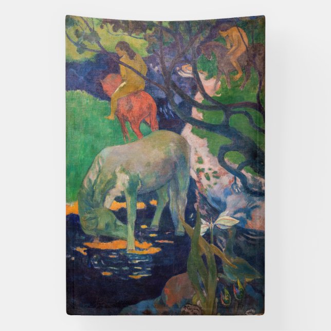 Banderoles Paul Gauguin - Le Cheval Blanc (Verticale)