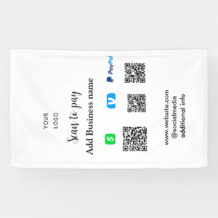 Banderoles Paypal Cashapp venmo scan pour payer QR ajouter un