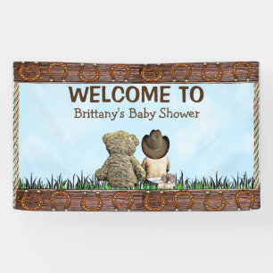 Banderoles Pays et Ouest Lil Cowboy & Teddy Bear