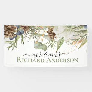 Banderoles Paysage boisé rustique avec Pinecones
