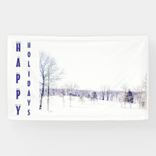 Banderoles Paysage hivernal neige