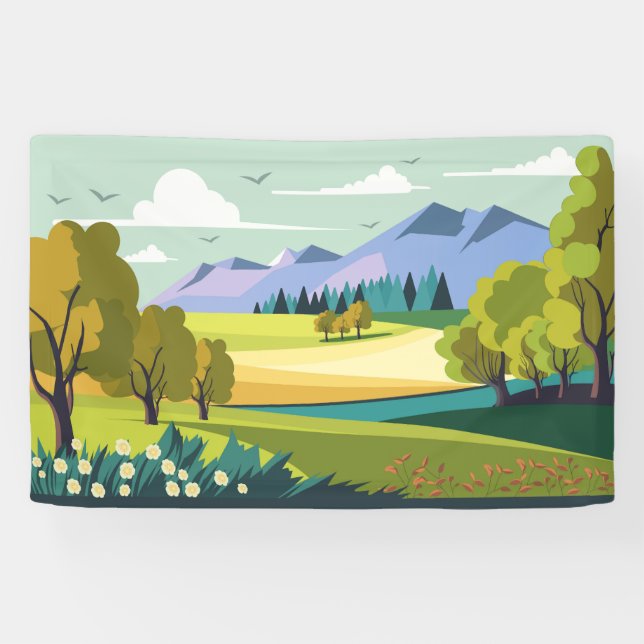 Banderoles Paysage naturel magnifique (Horizontal)