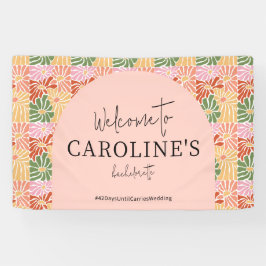 Banderoles Peach rose Super Floral Abstrait