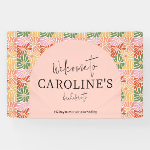 Banderoles Peach rose Super Floral Abstrait