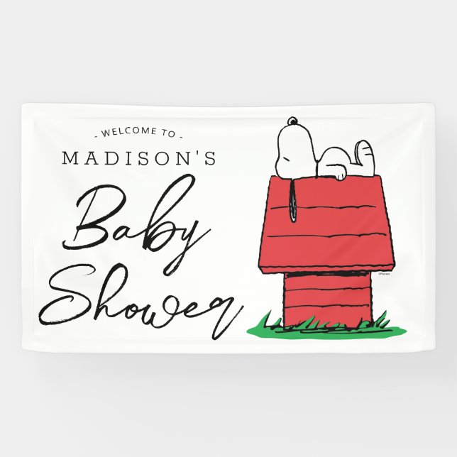 Banderoles Peanuts Snoopy Dog House | BABY SHOWER (Horizontal)