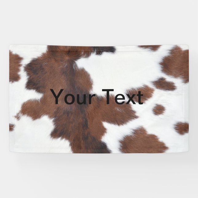 Banderoles peau de vache blanc (Horizontal)