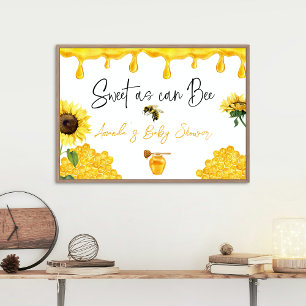 Banderoles Peigne de miel jaune doux Baby shower d'abeille de