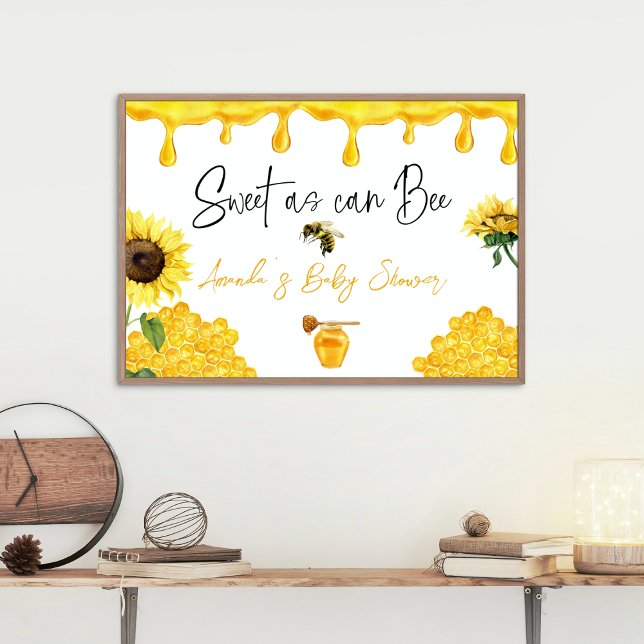 Banderoles Peigne de miel jaune doux Baby shower d'abeille de (Créateur téléchargé)