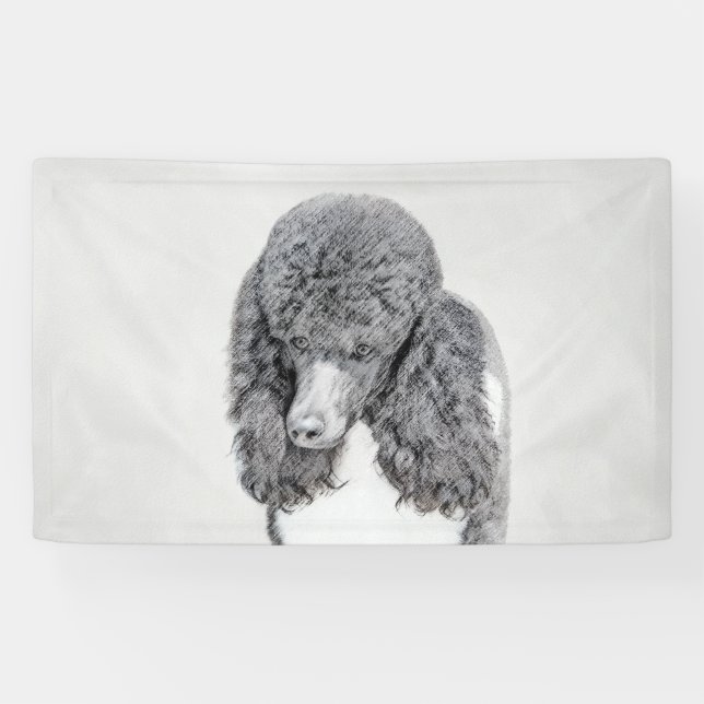 Banderoles Peinture à paille noire standard - Art du chien (Horizontal)